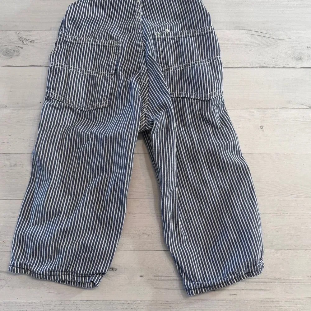 OshKosh‎ B'Gosh vintage railroad stripe toddler overalls